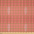 thumbnail image 2 of Ambesonne Orange Boho Fabric by the Yard Microfiber, Feathers Silhouettes, 1 Yard, Coral Pale Salmon Rust, 2 of 2