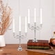 thumbnail image 5 of Bienvenido Candelabro de Metal de 3 Brazos Candelabro Elegante Europeo Plateado Candelabro para Bodas Mesa de Comedor Fiesta de Navidad Decoración del hogar, 5 of 6