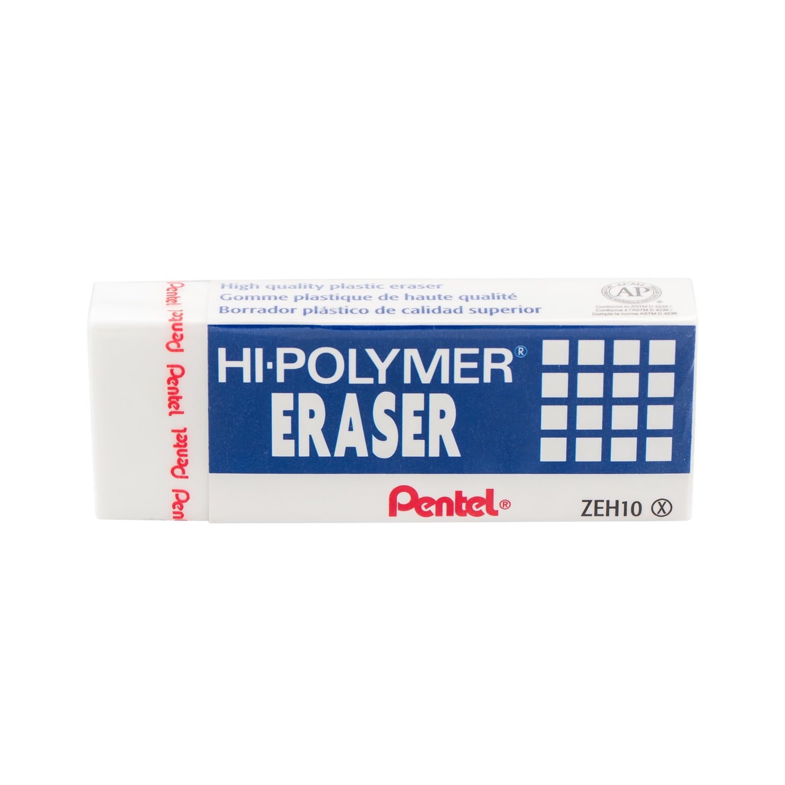 Pentel Hi-Polymer Erasers , 12 Packs: 3 ct. (36 total)