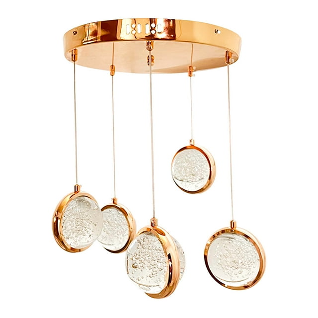 Lampara Colgante Luz Ideal, Saturno 5 Luces 3 Tonos Luz Led.