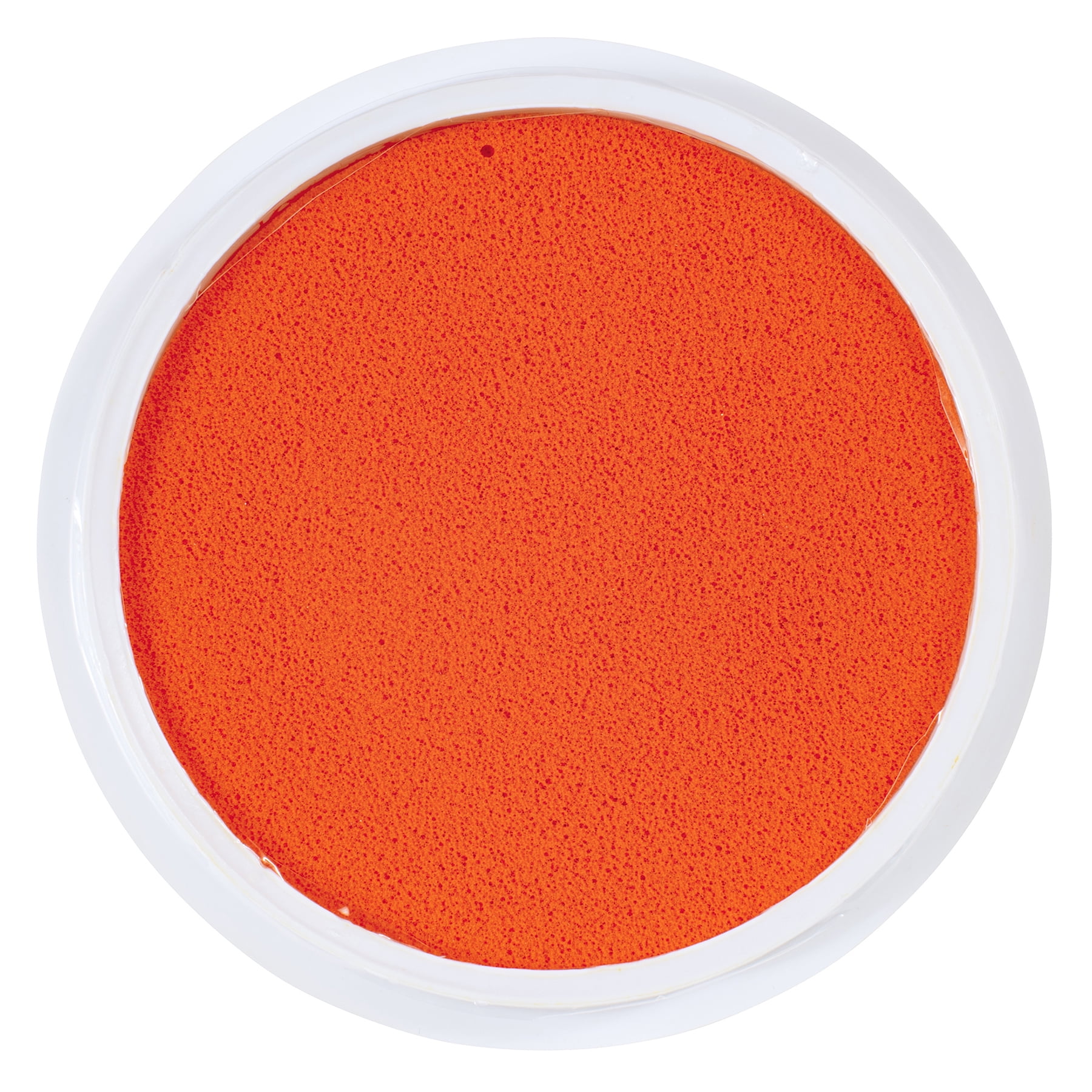 READY 2 LEARN Jumbo Circular Washable Stamp Pad - Orange - 5.75" dia. - Pack of 6