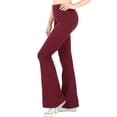 thumbnail image 2 of KOGMO Women's Premium Cotton Flared Fold Over Yoga Pants Exercise Pants (S-3X), 2 of 3