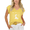 1-Yellow, variant on Women's Red Mushroom Frog Print V-Neck Short Sleeve Tee Soft Cotton Relaxed Fit Casual
