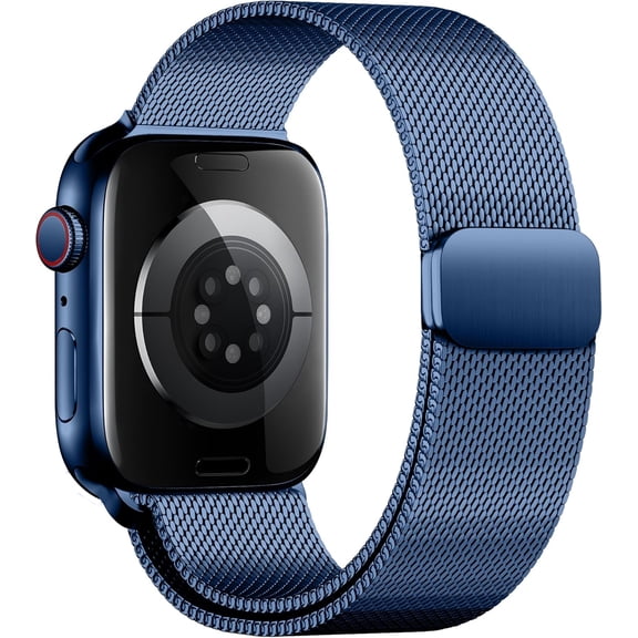 MKDJEH-Compatible with Apple Watch Bands 49mm 46mm 45mm 44mm 42mm 41mm 40mm 38mm, Stainless Steel Mesh Loop Strap Magnetic Clasp Band for iwatch Series Ultra 3 2 SE 11 10 9 8 7 6 5 4,Women Men