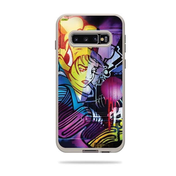 MightySkins LIFSAG10PL-Midnight Mischief Skin Decal Wrap for LifeProof Fre Case Samsung Galaxy S10 Plus Sticker - Midnight Mischief