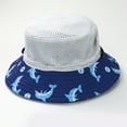 thumbnail image 5 of Kids Sun Hat Toddler Kids Summer Bucket Hat Cartoon Dinosaur Print Wide Brim Sun Hat Soft Breathable Outdoor Beach Hat Fisherman Style Baby Girl Sun Hat Navy 4 Years-8 Years, 5 of 7