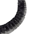 thumbnail image 1 of SPRING 5 Yards Lace Chiffon Pleated Ruffle Trim Embroidery Ribbon Black/White Polyester Yarn For Sewing/scrapbooking/card Making black, 1 of 6