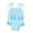 Blue, variant on Gyujnb Girls Sleeveless Tie Shoulder One Piece Swimsuit Cute Eyelet Ruffle Lace Soft Cup Casual Kids Beach Bathing Suit,9-26 Months