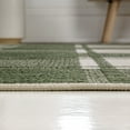 thumbnail image 6 of JONATHAN Y TUSCAN SUN 2 x 8 Runner Rug, Sabine Traditional Farmhouse Bold Gingham - Green/Cream, TSN203D-28, 6 of 8