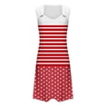 thumbnail image 4 of Summer Sundresses for Women 2024 Plus Size Comfort Printed Sleeveless V-Neck Dress, 4 of 5