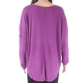 thumbnail image 2 of Style & Co Plus Size V Neck Thermal Top Vivid Violet 0X, 2 of 3