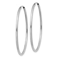 thumbnail image 2 of Auriga Fine Jewelry 14K White Gold 1.5mm Polished Endless Hoop Earrings for Women, 2 of 5