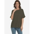 thumbnail image 5 of Women's Casual Short Sleeve Crew Neck T-Shirts, 5 of 6