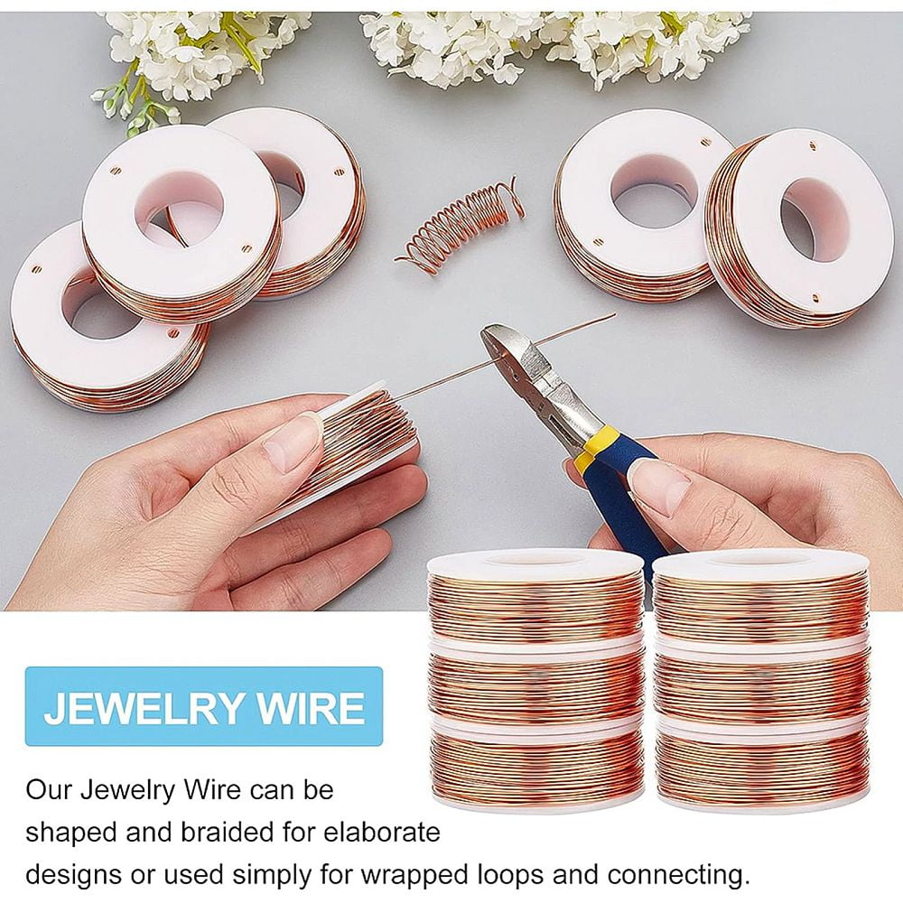 Round Aluminum Wire with Iron Side Cutting Pliers Dark Salmon 12 Gauge 2mm 5.8m/roll 6 rolls