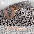 thumbnail image 4 of Christmas Cat Bedding Duvet Cover Set Full Size 4 Pieces Winter Xmas Santa Hat White Background Bedding Set with Zipper Closure, 1 Comforter Cover 86x86 Inches 1 Flat Sheet & 2 Pillow Cases, 4 of 7