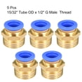 thumbnail image 3 of 5Pcs 1/2" G Male Straight Thread 12mm Push In Joint Connector Quick Fitting, 3 of 4