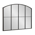 thumbnail image 1 of Kate and Laurel Forsyth Transitional Wide Arched Windowpane Wall Mirror, 36 x 28, Black, Decorative Traditional Window Mirror with 8 Individual Panes for Stylish Home Decor, 1 of 8