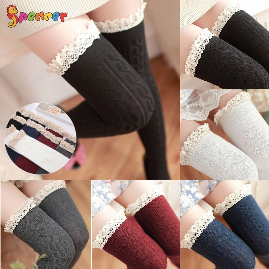 Spencer Girls Ladies Women Thigh High Over the Knee Socks Tall Long
