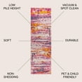 thumbnail image 3 of JONATHAN Y CONTEMPORARY POP 2 x 8 Runner Rug, Modern Abstract Brushstroke - Pink/Cream, CTP102B-28, 3 of 10
