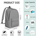 thumbnail image 5 of Black and White Checkered Backpack for School,Cute School Bag,Schoolbag with Adjustable Shoulder Straps & Padded Back,15.7"x11.8"x5.5", 5 of 5