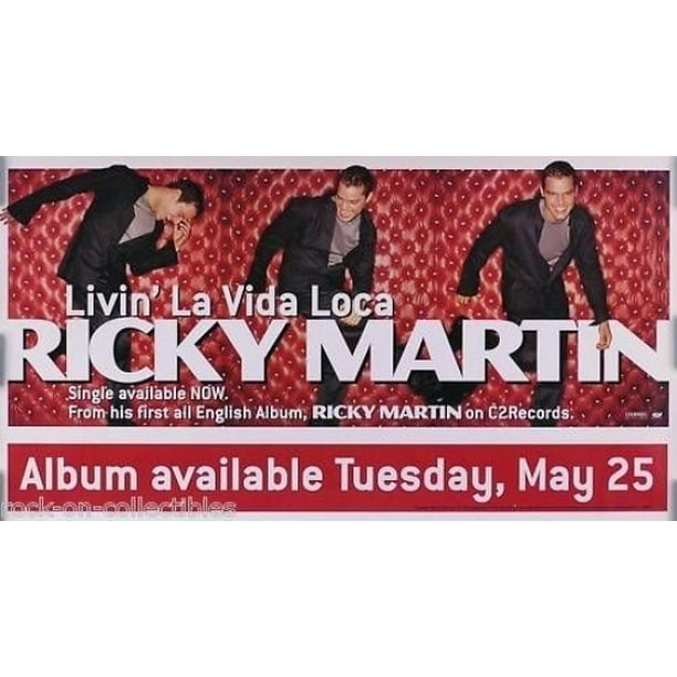 Ricky Martin Livin La Vida Loca Poster Walmart Com Walmart Com