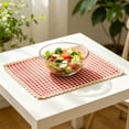 thumbnail image 4 of EGNMCR Plaid Placemat And Set Decorative Table Mat 30x40cm Rectangular Lace Placemat plaid placemat, 4 of 7