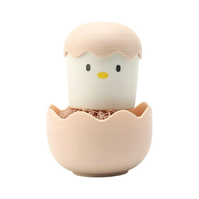 Cepillo de limpieza de cocina Sunnimix Bola de limpieza de cáscara de huevo rosa