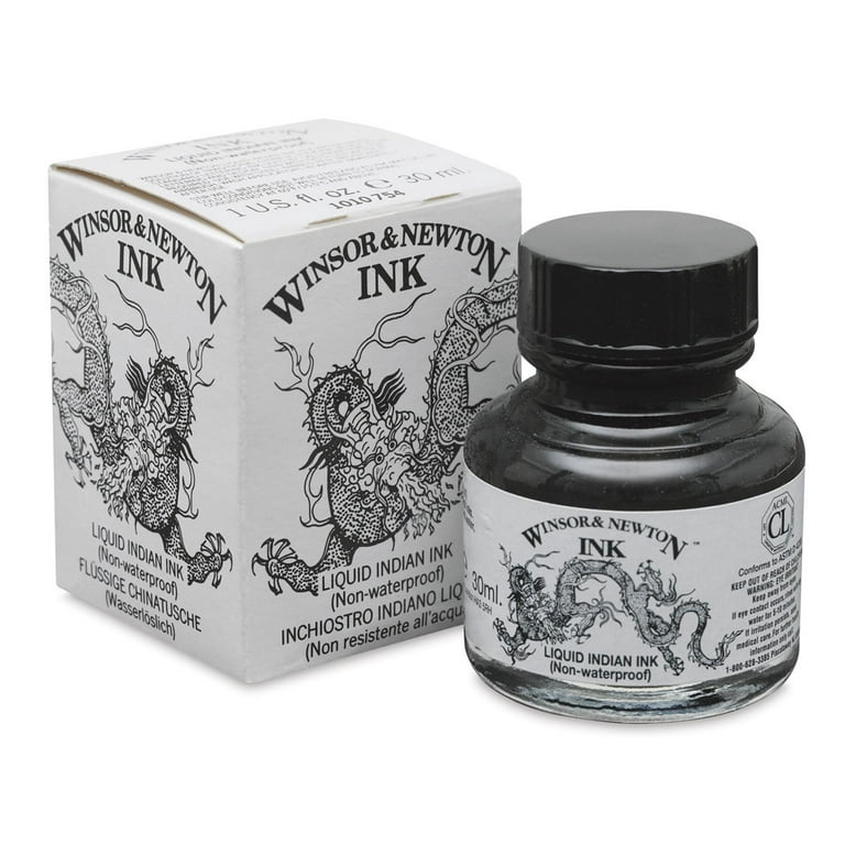 Winsor & Newton Liquid Indian Ink, Non-Waterproof, 1 oz.