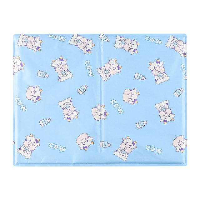 CSChome Tapis Rafraîchissant pour Animaux de Compagnie Été Tapis Rafraîchissant Doux Imperméable Respirant Forte Charge Imprimé Dessin Animé Fourniture pour Chien