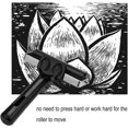 thumbnail image 4 of Rodillo de goma de 2 piezas, rodillo de pegamento de goma dura para herramientas de construcción, estampado, estampado, aplicación de pegado de papel tapiz, 3,8" y 2,2" (negro), 4 of 5