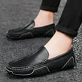 thumbnail image 3 of Big Size Men's Casual Loafers Slip On Leather Shoes Lightweight Driving Shoes Moccasins Classic Penny Loafer Flats Boat Shoes, 3 of 10