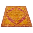 thumbnail image 2 of eCarpetGallery Vintage Area Rug for Living Room, 6'7" x 9'9", Dark Pink, Gold, Rainbow, 2 of 9