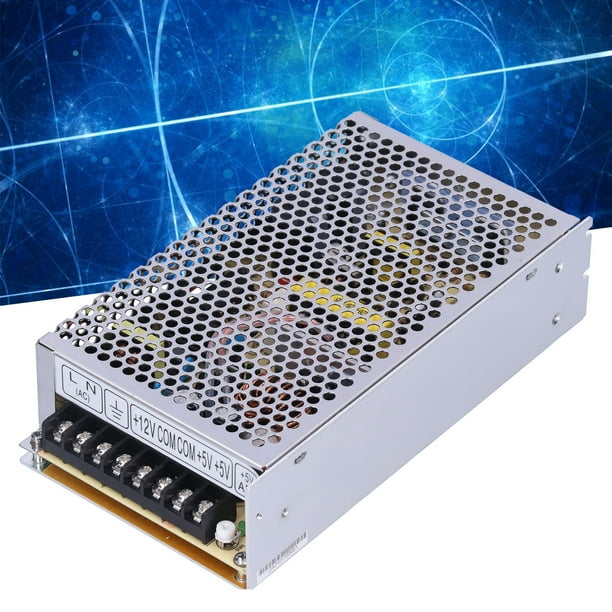 Fuente De Alimentación Conmutada BERM LED 115/230VAC Entrada 5V/12A 12V/5A Salida Bidireccional 120W D-120A