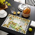 thumbnail image 3 of Sunflowers Placemats Set of 12, Spring Farmhouse Country Truck Leaf Black Plaid Placemats for Dining Table, Place Mats for Kitchen Tabletop, Waterproof Wipeable Dining Table Mats Set, 3 of 9