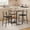 Grey, variant on Panapinka 3-Piece Dining Table Set with Storage, Compact Iron & Black Wood Grain Table, 2 PU Upholstered Chairs, Kitchen Table Set for Small Spaces, Apartments, Waterproof, Easy Assembly