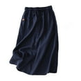 thumbnail image 2 of Roncen Women's Cotton Linen A-Line Midi Skirt - Elegant and Versatile, Perfect for Casual and Formal Occasions, 2 of 3