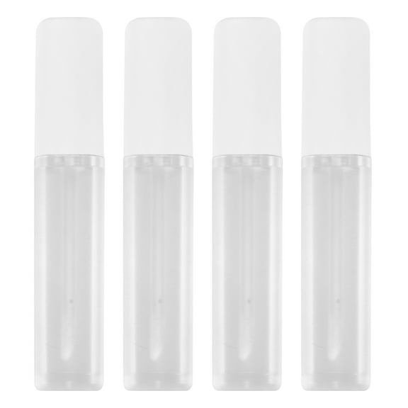 YUYUETIME 4Pcs Frosted Square Lipgloss Tubes for Liquid Lipstick Sample Containers 11x0.79in