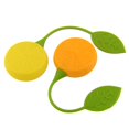 thumbnail image 4 of ziyahi Lemon Shaped Silicone Perforated Tea Filter Infuser Orange Green, 4 of 4