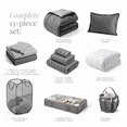 thumbnail image 3 of Virtu College Dorm Room Essentials Complete Set, Twin XL Comforter Set, Dorm Bedding, Twin Xl Bed In a Bag Comforter Set with All Dorm Accessories and Bedding, Grey, 3 of 5