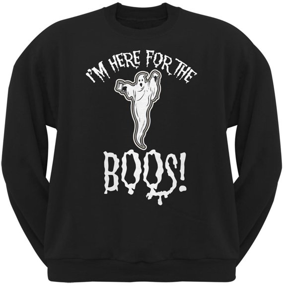 Halloween I'm Here For The Boos Black Adult Sweatshirt - X-Large
