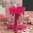 thumbnail image 2 of Bouanq 6 Ways Shot Glass Dispenser ,Glasses Hanging Holder Stand Rack,Carrier Caddy Dispenser for Cocktail Party Get Togethers Weekend, Pink (Not Include The Glass), 2 of 5