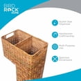 thumbnail image 3 of BIRDROCK HOME Stair Basket for Staircases – Wicker Woven Storage Bin with Cut Out Handles – Natural Brown Organizer Basket for Reducing Clutter – Large Rectangular Design – Versatile for Home, 3 of 5