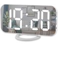 thumbnail image 1 of Digital Alarm Clock, 6" Large Mirror Surface LED Clocks with Dual USB Charger Ports, Auto/Custom Brightness,Easy Snooze Function, Alarm Clocks for Bedrooms Nightstand, 1 of 7