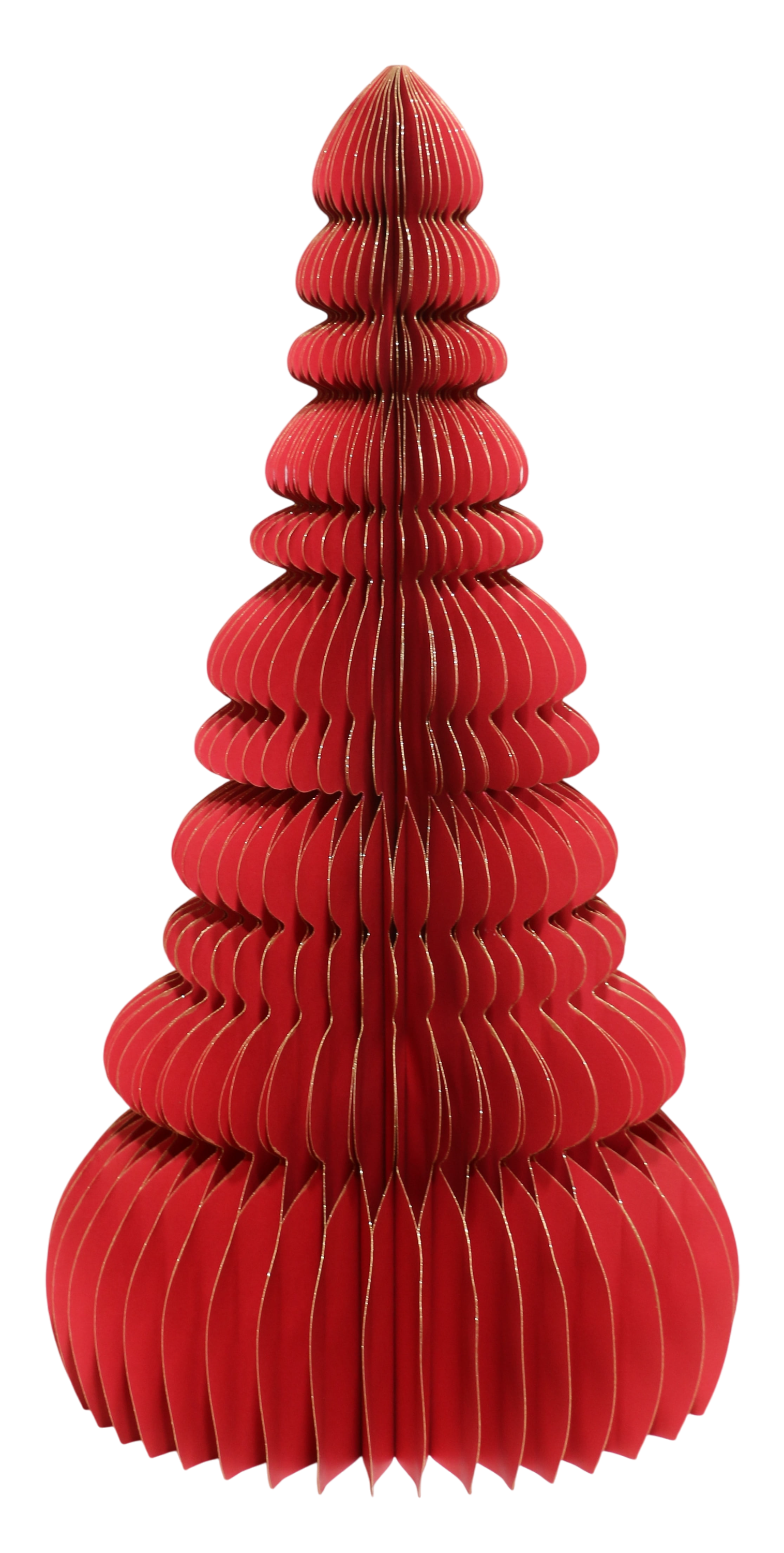 Honeycomb Paper Tree Christmas Decoration, Red, 35", by Holiday Time