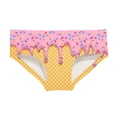 thumbnail image 3 of Girls Swimsuit 2 Piece Sporty Adjustable Straps Modest Bikini Bathing Suit with Shorts Color Block Swimwear Ice Print Swimsuit Kids Bikini Two Piece Bathing Summer Beach Pool Outfit, 3 of 4