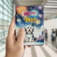 thumbnail image 4 of Happy New Year with Havanese Fireworks Holiday Xmas Winter 2025 Travel Passport Wallet Havanese Dog Lover Gifts Idea PU Leather Passport Holder Cover - 00025, 4 of 5