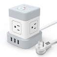 thumbnail image 2 of Cube Power Strip with USB Baykul Cable de extensión de enchufe plano d, 2 of 2