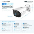 thumbnail image 6 of Amcrest UltraHD 4K (8MP) Outdoor Bullet POE IP Camera, 3840x2160, 98ft NightVision, 2.8mm Lens, IP67 Weatherproof, MicroSD Recording, White (IP8M-2496EW-V2), 6 of 7