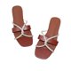 thumbnail image 4 of Summer New Plus Size Sandalias de mujer y pantuflas planas con diamantes de imitación Wmkox8yii shjk5705, 4 of 7