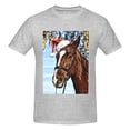 thumbnail image 4 of Bingfone Christmas Horse Men'S Loose Fit Short-Sleeve Pocket T-Shirt, 4 of 7